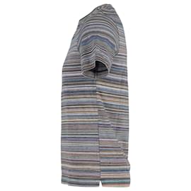 Missoni-Missoni Striped T-Shirt in Multicolor Cotton-Multiple colors