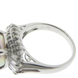 & Other Stories-Platinum Pearl Ring-Silvery
