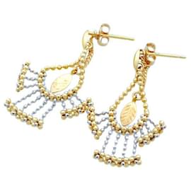 & Other Stories-18K Leaf D angle Earrings-Golden