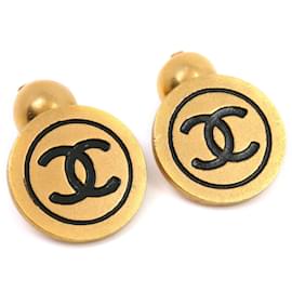 Chanel-Boutons de manchette pendants CC-Doré