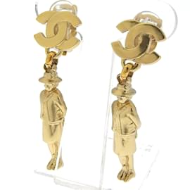 Chanel-CC Mademoiselle Doll Dangle Earrings-Golden