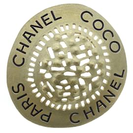 Chanel-Broche de chapéu CC-Dourado