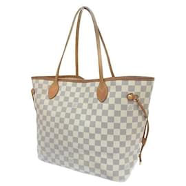 Louis Vuitton-Borsa tote in tela Louis Vuitton Damier Azur Neverfull MM N51107  in discrete condizioni-Bianco