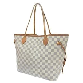 Louis Vuitton-Louis Vuitton Damier Azur Neverfull MM  Canvas Tote Bag N51107  in Fair condition-White