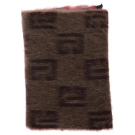 BALMAIN Sciarpe e pochette T.  WOOL Marrone