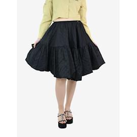 Autre Marque-Black textured puffy skirt - size UK 6-Black