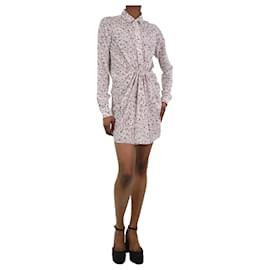 Saint Laurent-Mini-robe blush en soie fleurie - taille FR 34-Autre