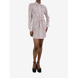 Saint Laurent-Mini-robe blush en soie fleurie - taille FR 34-Autre