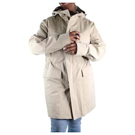 Loro Piana-Neutral zip-up hooded rain jacket - size L-Other