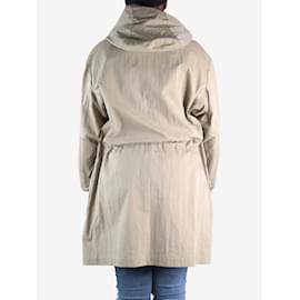 Loro Piana-Neutral zip-up hooded rain jacket - size L-Other