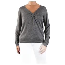 Milly-Grey long-sleeved sparkly sweater - size M-Other