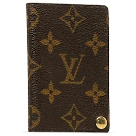 Louis Vuitton-Louis Vuitton Brown-Monogramm Porte-Cartes Credit Pression-Braun