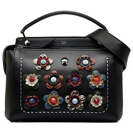 Bolsa Fendi Black Flowerland DotCom Outro