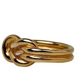 Hermès-Hermes Gold Regate Scarf Ring-Golden