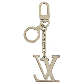 Louis Vuitton-Louis Vuitton Silver LV Initials Key Holder-Silvery