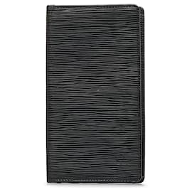 Louis Vuitton-Carteira Brazza Louis Vuitton Black Epi Leather-Preto