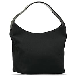 Gucci-Gucci Black Canvas Shoulder Bag-Black
