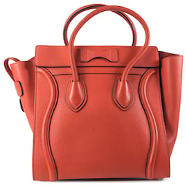 Céline-Sac cabas orange Micro Céline-Orange