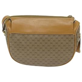 Gucci-GUCCI Micro GG Canvas Web Sherry Line Umhängetasche PVC Beige Grün Auth yk9514-Rot,Beige,Grün