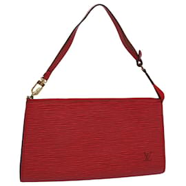Louis Vuitton-LOUIS VUITTON Epi Pochette Accessoires Accessory Pouch Red M52987 LV Auth 60636-Red