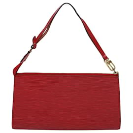 Louis Vuitton-LOUIS VUITTON Epi Pochette Accessoires Accessory Pouch Red M52987 Auth LV 60636-Rouge