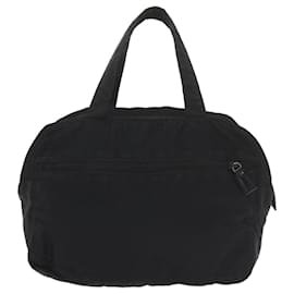 Prada-PRADA Hand Bag Nylon Black Auth 61014-Black