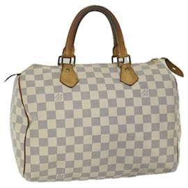 Louis Vuitton-Louis Vuitton Damier Azur Speedy 30 Hand Bag N41533 Auth LV 60166-Autre