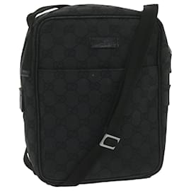 Gucci-Gucci Bolso de hombro de lona con GG negro 122759 TB de autenticación931-Negro