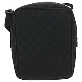 Gucci-bolsa de ombro gucci GG lona preta 122759 Autenticação tb931-Preto
