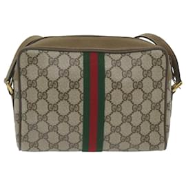 Gucci-Borsa a tracolla GUCCI GG Supreme Web Sherry Line Beige Rosso 56 02 004 Auth yk9683-Rosso,Beige