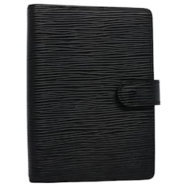Louis Vuitton-LOUIS VUITTON Epi Agenda PM Day Planner Cover Black R20052 LV Auth ar10924-Black