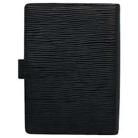 Louis Vuitton-LOUIS VUITTON Epi Agenda PM Day Planner Cover Black R20052 LV Auth ar10924-Black