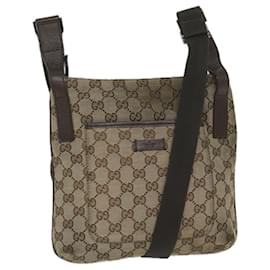 Gucci-GUCCI GG Canvas Shoulder Bag Beige 122793 Auth th4336-Beige