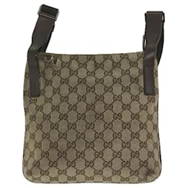 Gucci-GUCCI GG Canvas Shoulder Bag Beige 122793 Auth th4336-Beige