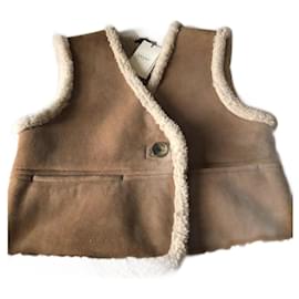 Soeur Shearling-Weste Hellbraun