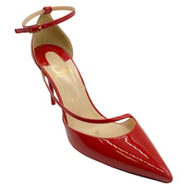 Christian Louboutin-Rote D'Orsay-Pumps aus Lackleder von Christian Louboutin-Rot