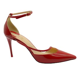 Christian Louboutin-Christian Louboutin Red Patent D'Orsay Pumps-Red