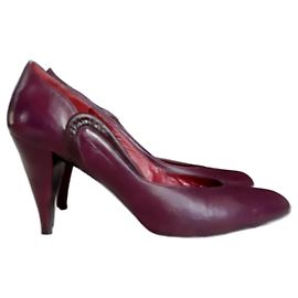 Christian Dior Lambskin Pumps Dark Red 7 cm Dark red