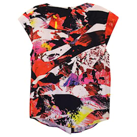 Kenzo-Kenzo Printed Crewneck Blouse in Multicolor Polyester-Multiple colors