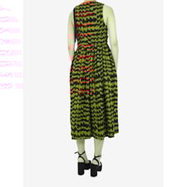 Ulla Johnson-Orange wrap-effect printed cotton midi dress - size UK 8-Orange