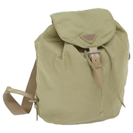 Prada-PRADA Backpack Nylon Beige Auth yk9544-Beige