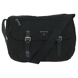 Prada-PRADA Shoulder Bag Nylon Black Auth yk9614-Black