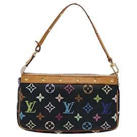 Louis Vuitton-LOUIS VUITTON Pochette Multicolore Accessoires 2Façon Noir M92648 LV Auth am5279-Noir
