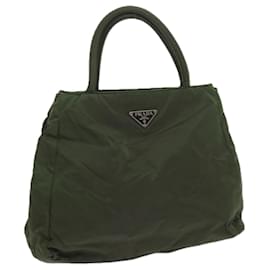 Prada-PRADA Hand Bag Nylon Khaki Auth yk9513-Khaki