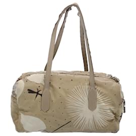Prada-PRADA Shoulder Bag Nylon Beige Auth yk9709-Beige