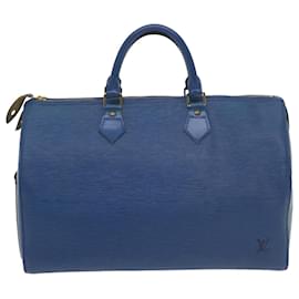 Louis Vuitton-Louis Vuitton Epi Speedy 35 Handtasche Toledo Blau M42995 LV Auth uy136-Andere