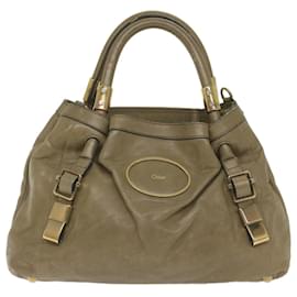 Chloé-Chloe Victoria Hand Bag Leather Beige Auth yk9516-Beige