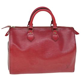 Louis Vuitton-Louis Vuitton Epi Speedy 30 Bolso De Mano Rojo Castellano M43007 LV Auth 60718-Otro