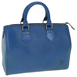 Louis Vuitton-Louis Vuitton Epi Speedy 25 Hand Bag Toledo Blue M43015 LV Auth ki3838-Other