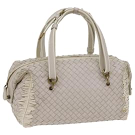 Autre Marque-BOTTEGAVENETA INTRECCIATO Shoulder Bag Leather White Auth am5256-White